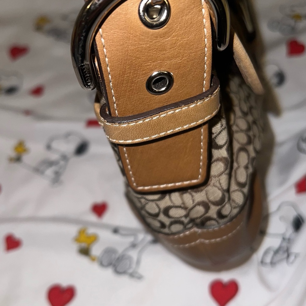 Coach SoHo Brown Signature Medium Shoulder Bag Made in Turkey Y2K EUC 🤎VINTAGE - Picture 13 of 16